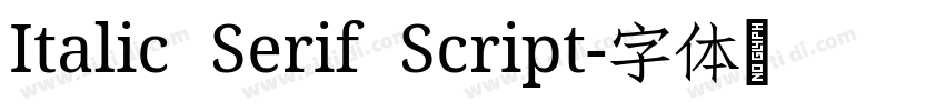 Italic Serif Script字体转换